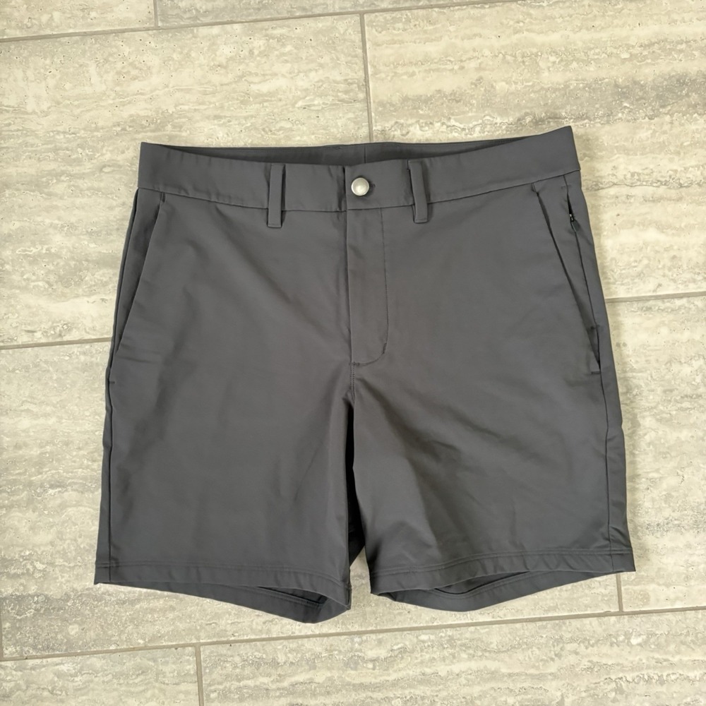 CRZ YOGA Shorts Mens 32 Gray Performance Chino 8" Inseam Stretch Travel